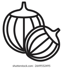 Hazelnut icon vector illustration isolated sign