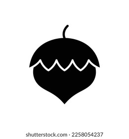 signo de tuerca vectorial de icono de avellana