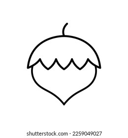hazelnut icon vector nut sign