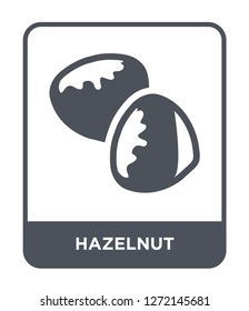 icono de avellanas vectorial sobre fondo blanco, iconos de avellanas rellenos de moda de la colección Fruits and vegetales, ilustración de elemento simple de avellanas