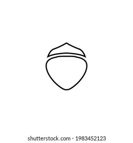 Hazel-nut line icon. Simple style hazel nut food company poster background symbol. Logo design element. T-shirt printing. Vector for sticker.