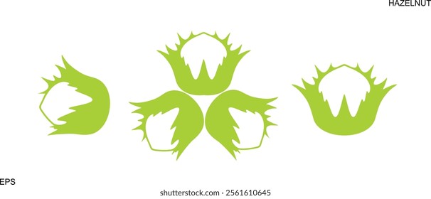 Hazelnut logo. Isolated hazelnut on white background