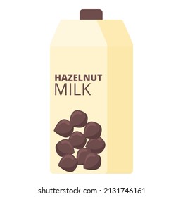 Hazelnut milk icon cartoon vector. Vegetable drink. Vegan food
