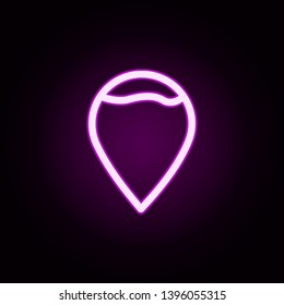 hazelnut neon icon. Elements of autumn set. Simple icon for websites, web design, mobile app, info graphics