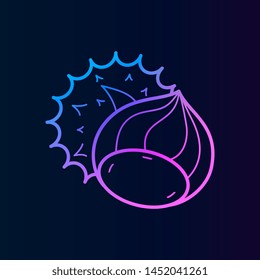 Hazelnut nolan icon. Simple thin line, outline illustration of Autumn icons for UI and UX, website or mobile application