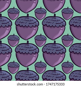 Hazelnut pattern , illustration, vector on white background