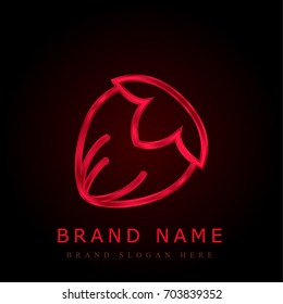 Hazelnut red chromium metallic logo
