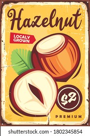 Hazelnut retro promotional poster design