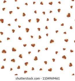 Hazelnut seamless pattern.