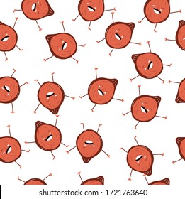 Hazelnut Seamless Pattern Can Be Used For: Background, Wallpaper, Icon, And Others