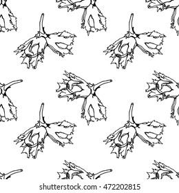 Hazelnut seamless pattern. Useful for ads, signboards, packaging, menu design, interior decorating and other design.