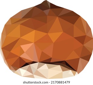 ilustración vectorial de la semilla de avellano lo polígono