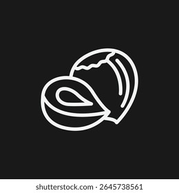 Hazelnut and Tree Nut Icon for Healthy Snacks, Chocolate Dessert Flavoring, and Food Allergy Information