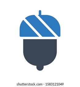 hazelnut vector glyph color icon 