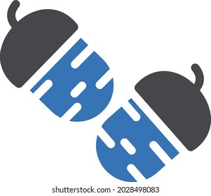hazelnut vector glyph colour icon