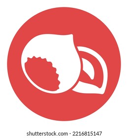 Haselnuss-Vektorsymbol. Graph Symbol für Lebensmittel und Getränke Website, Apps Design, mobile Apps und Printmedien, Logo, UI