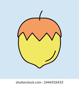 Hazelnut vector icon. Graph symbol for food and drinks web site, apps design, mobile apps and print media, logo, UI