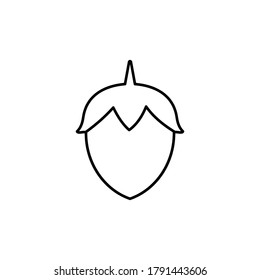 Hazelnut Vector Icon.  Hazel nut icon line symbol. Premium quality isolated macadamia element in trendy style