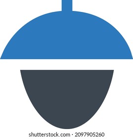 Haselnuss, Vektorgrafik einzeln auf transparentem Hintergrund. glyph-Vektorsymbole für Konzept- oder Web-Grafiken.