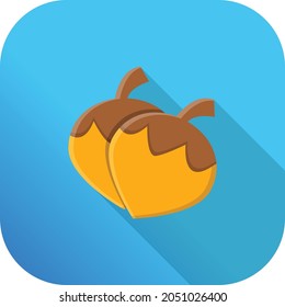 hazelnut Vector illustration on a transparent background. Premium quality symbols. Vector Line Flat color  icon for concept and graphic design.