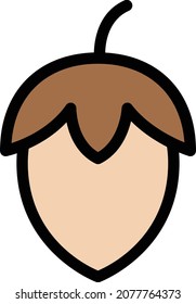 ilustración del vector de avellanas en un fondo transparente. Símbolos de calidad premium. Icono vectorial de trazo para el concepto y diseño gráfico.