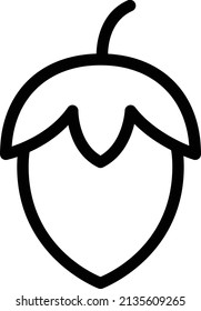 hazelnut Vector illustration on a transparent background. Premium quality symbols. Stroke vector icon for concept and graphic design.