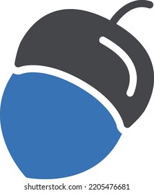ilustración del vector de avellanas en un fondo transparente. Símbolos de calidad superior. Iconos vectoriales de glifos para diseño de conceptos y gráficos.