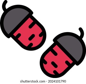 icono de color de línea vectorial de avellana