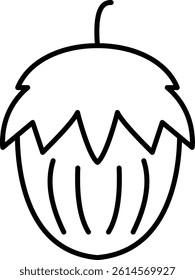 Hazelnut vector line icon icons design