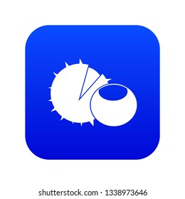 Hazelnuts icon digital blue for any design isolated on white vector illustration