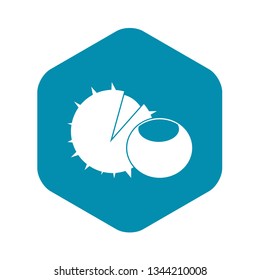 Hazelnuts icon in simple style isolated vector illustration