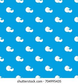 Hazelnuts pattern repeat seamless in blue color for any design. Vector geometric illustration