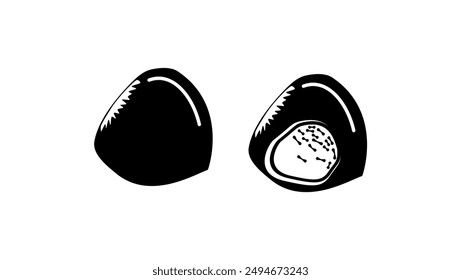Haselnüsse in der Schale, schwarze isolierte Silhouette