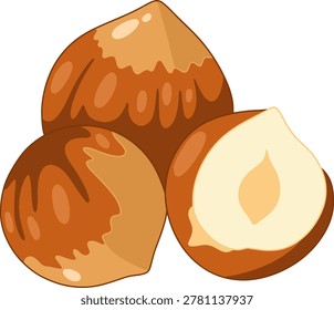 Hazelnuts Whole And Cracked Shell