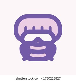 Hazmat Icon with face mask.