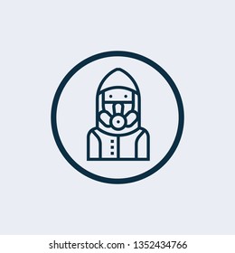 Hazmat icon isolated on white background. Hazmat icon simple sign. 