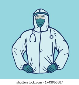 Hazmat suit for bio hazard protection