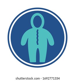 hazmat suit icon design, flat style trendy collection