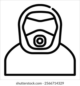 Hazmat Suit Icon Element For Design