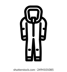 hazmat suit ppe protective equipment line icon vector. hazmat suit ppe protective equipment sign. isolated contour symbol black illustration