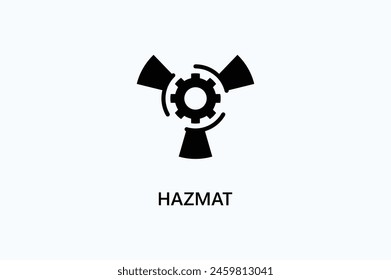 Hazmat-Vektorgrafik-Symbol oder Logo-Illustration