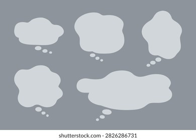 Hazy Anxiety and Dissatisfaction Speech Bubble Vector set