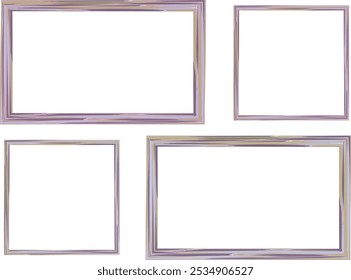 hazy lilac gray colorful pattern square frames vector