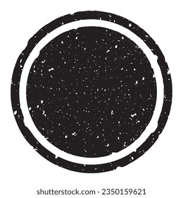 Hazy round black Japanese-style stamp