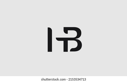 HB abstract vector logo monogram template