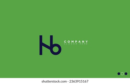 HB Alphabet letters Initials Monogram logo BH, H and B