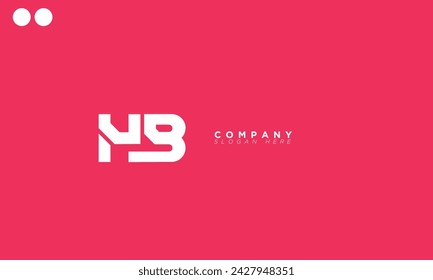  HB Alphabet letters Initials Monogram logo BH, H and B