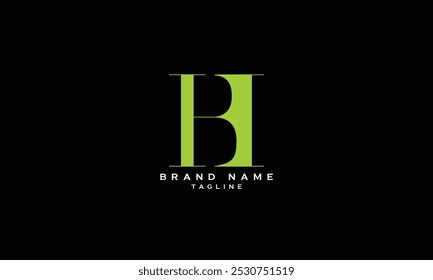 HB, BH, Abstract initial monogram letter alphabet logo design