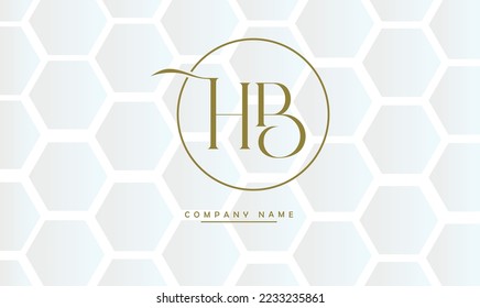 HB, BH Abstrakte Buchstaben Logo-Monogramm