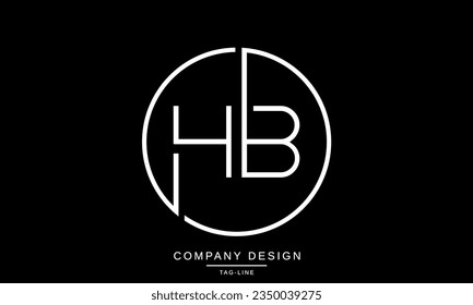 HB, BH, Abstract Letters Logo Monogram